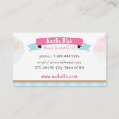 Cupcake Bake Business Card Visitenkarte (Rückseite)