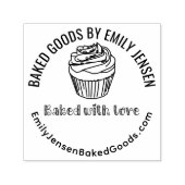Cupcake Baked mit Liebe Business Name Website #R Permastempel (Design)