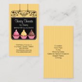 Cupcake Bakeholder-Schild Visitenkarte (Vorne/Hinten)