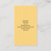 Cupcake Bakeholder-Schild Visitenkarte (Rückseite)