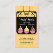 Cupcake Bakeholder-Schild Visitenkarte (Vorderseite)