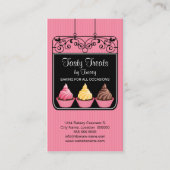 Cupcake Bakeholder-Schild Visitenkarte (Vorderseite)
