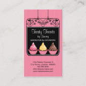 Cupcake Bakeholder-Schild Visitenkarte (Vorderseite)