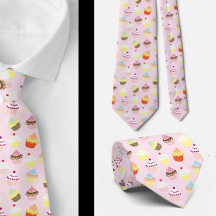 Cupcake Baker Bäckerei Gag Geschenk Funny Neck Tie Krawatte