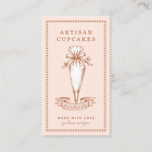 Cupcake Baker Bakery Pastry Chef Visitenkarte (Vorderseite)