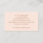 Cupcake Baker Bakery Pastry Chef Visitenkarte (Rückseite)