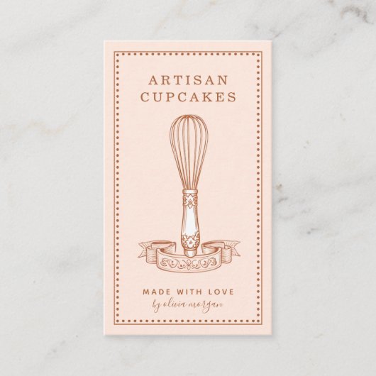 Cupcake Baker Bakery Pastry Chef Visitenkarte (Vorderseite)