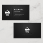 Cupcake Baker - Beruflicher Premium Black Mesh Visitenkarte (Vorne/Hinten)