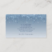 Cupcake Baker Floral Cupcake Blue Glitzer Tropfen Visitenkarte (Rückseite)