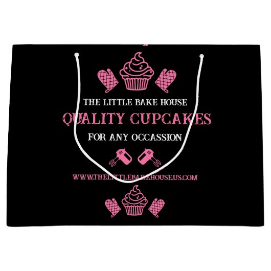 Cupcake Baker Große Geschenktüte (Vorderseite)