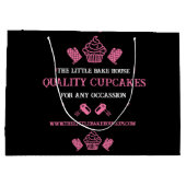 Cupcake Baker Große Geschenktüte (Rückseite)