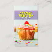 Cupcake Baker & Sweet Treats | Pastel Bakery Visitenkarte (Vorderseite)