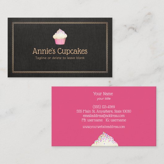 Cupcake Baker Visitenkarte (Vorne/Hinten)