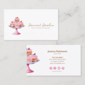 Cupcake Bakery Business Card Visitenkarte (Vorne/Hinten)