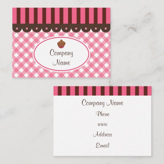 Cupcake Bakery Business Cards Visitenkarte (Vorne/Hinten)