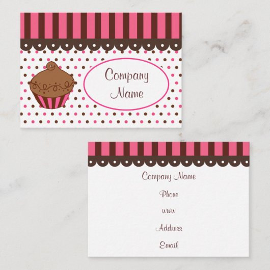 Cupcake Bakery Business Cards Visitenkarte (Vorne/Hinten)