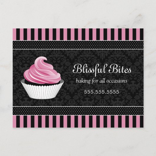 Cupcake Bakery Business Werbeaktion Postkarte (Vorderseite)