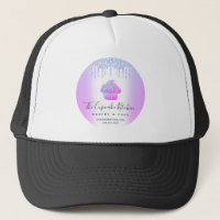 Cupcake Bakery Cafe Pastry Purple Glitter Drips