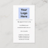 Cupcake Bakery Elegantes Foto Logo Visitenkarte (Rückseite)