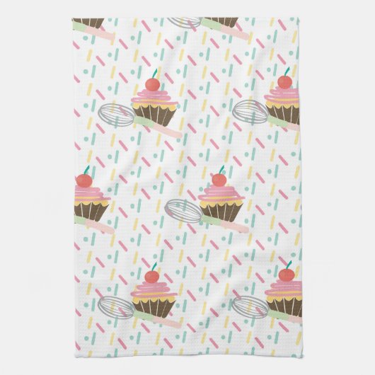 Cupcake Bakery Kitchen Whisky | Feinschmecker Love Geschirrtuch (Vertikal)