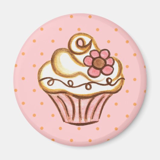 Cupcake Bakery Kitchenette Magnet Geschenk (Vorne)