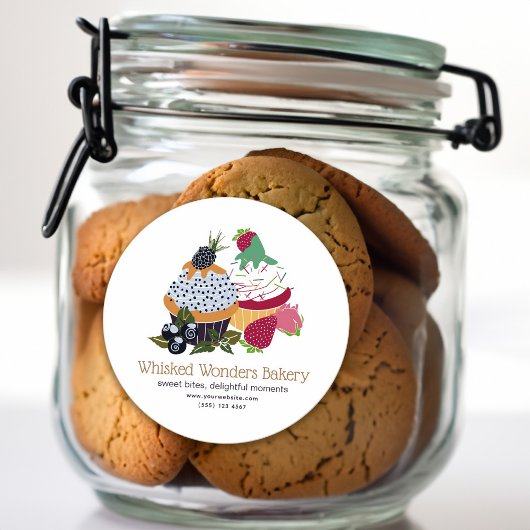 Cupcake Bakery Koch Runder Aufkleber