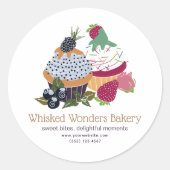 Cupcake Bakery Koch Runder Aufkleber (Vorderseite)