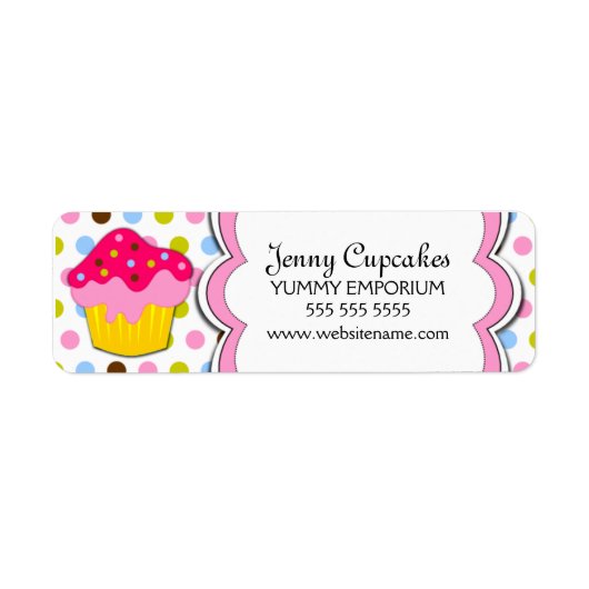 Cupcake Bakery Labels (Vorne)