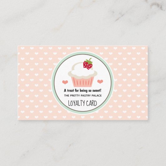 Cupcake Bakery Loyalität Karte (Rückseite)