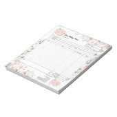 Cupcake Bakery Mixer Bestellformular Blume Notizblock (Rotiert)