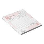 Cupcake Bakery Mixer Bestellformular Notepad Notizblock (angewinkelt)