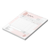 Cupcake Bakery Mixer Bestellformular Notepad Notizblock (Rotiert)