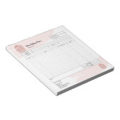 Cupcake Bakery Mixer Bestellformular Notepad Notizblock (angewinkelt)