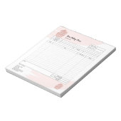 Cupcake Bakery Mixer Bestellformular Notepad Notizblock (Rotiert)