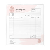 Cupcake Bakery Mixer Bestellformular Notepad Notizblock (Vorderseite)