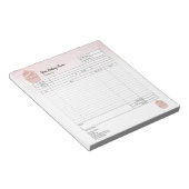 Cupcake Bakery Mixer Bestellformular Notepad Notizblock (angewinkelt)