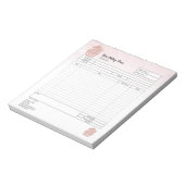 Cupcake Bakery Mixer Bestellformular Notepad Notizblock (Rotiert)
