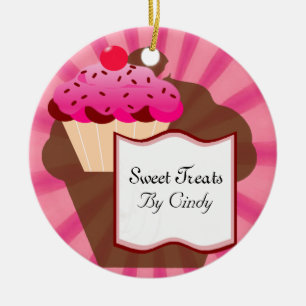 Cupcake Bakery Name Keramikornament