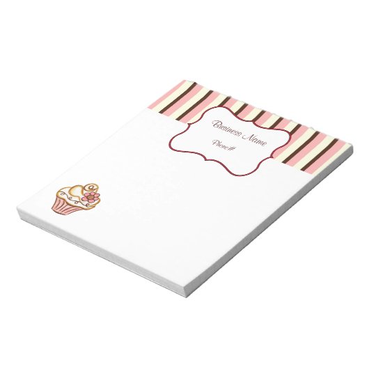 Cupcake Bakery Notepad Notizblock (Rotiert)