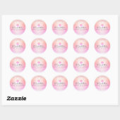 Cupcake Bakery Pink Glitzer Rainbow Ombre Gesetzli Runder Aufkleber (Blatt)