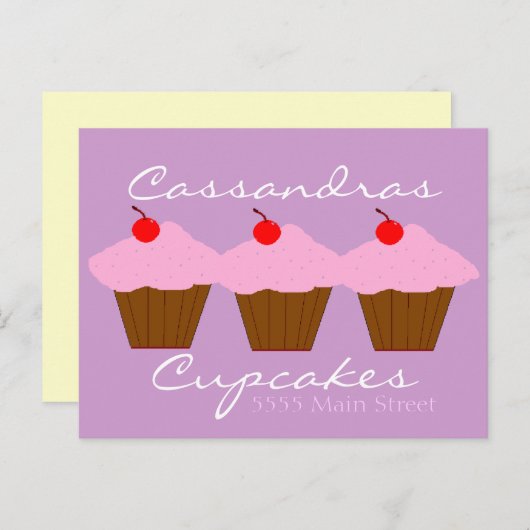 Cupcake Bakery Postkarte (Vorne/Hinten)