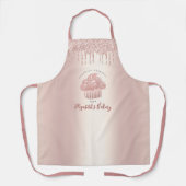 Cupcake Bakery Rose Gold Glitzer Tropfen Typografi Schürze (Vorderseite)