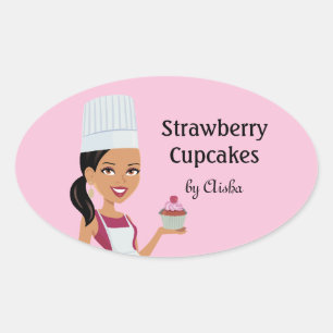 Cupcake Bakery Sticker mit Character Design #1