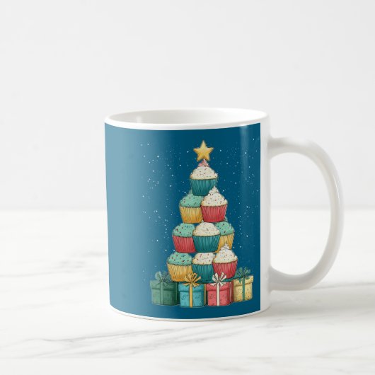 Cupcake Baking Baker Christmas Tree Xmas Kaffeetasse (Rechts)