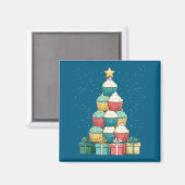 Cupcake Baking Baker Christmas Tree Xmas  Magnet (Vorderseite/Rückseite)
