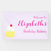 Cupcake Baking Birthday Banner (Horizontal)