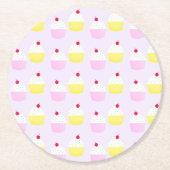 Cupcake Baking Birthday Runder Pappuntersetzer (Vorderseite)