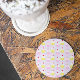 Cupcake Baking Birthday Runder Pappuntersetzer