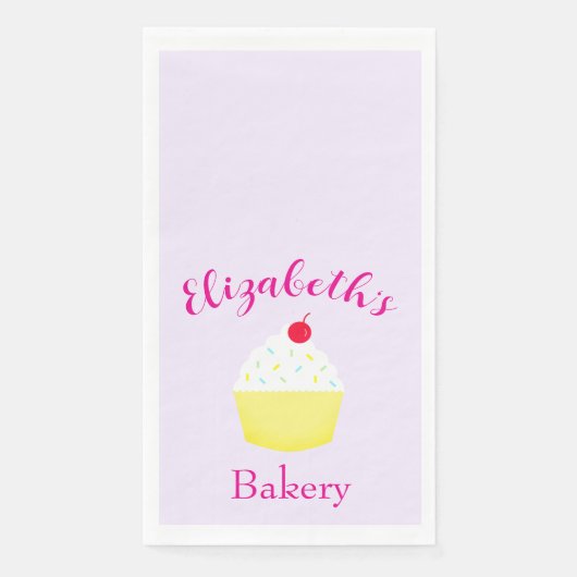 Cupcake Baking Birthday Serviette (Vorderseite)