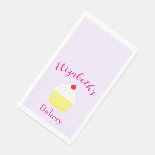 Cupcake Baking Birthday Serviette (Ecke)